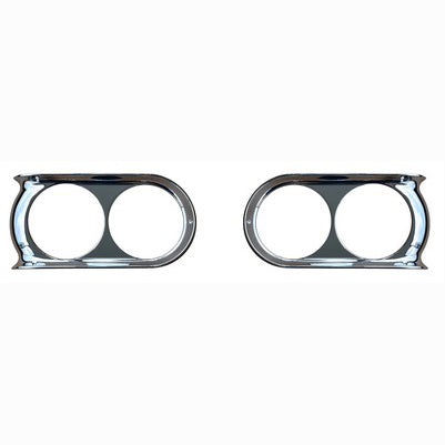 1960-66 Gmc P/U, Suburban And Panel Truck Headlight Bezel Set (2Pc), Chrome Plated