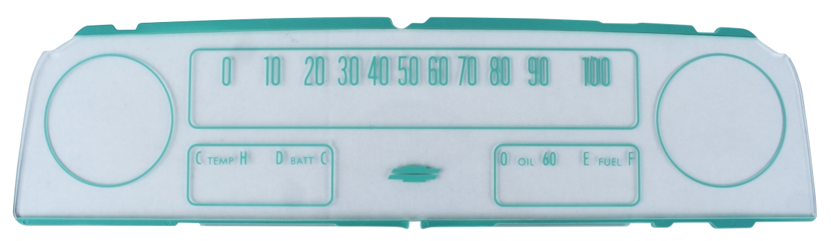 1964-66 Chevrolet P/U, Suburban And Panel Dash Lens For Models With Gauges, Does Not Fit Gmc