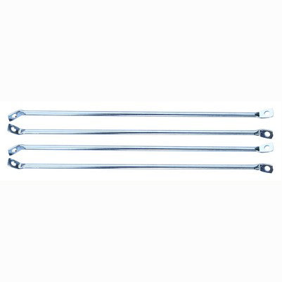 1960-66 Chev/Gmc Fleetside Pickup 4Pc Bedside Brace Kit, Chrome Plated