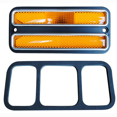 1968-72 C-10 Frt Side Marker Lamp Amber W/Trim