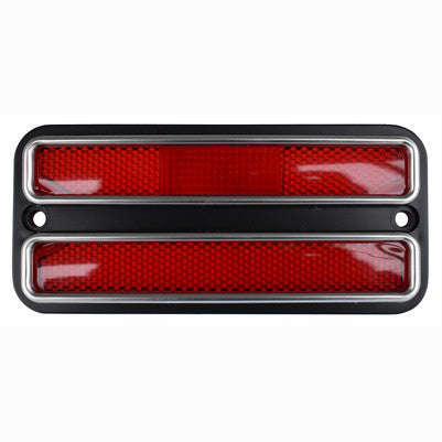 1968-72 C-10 Rr Side Marker Lamp Red W/Stainless Trim
