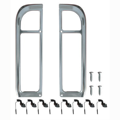 1969-72 Chev/Gmc Tail Light Bezel Kit, 14 Piece. 2 Bezels, 8 Clips And 4 Screws