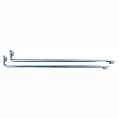 1973-87 Chev/Gmc Fleetside Pickup 2Pc Bedside Brace Kit, Chrome Plated