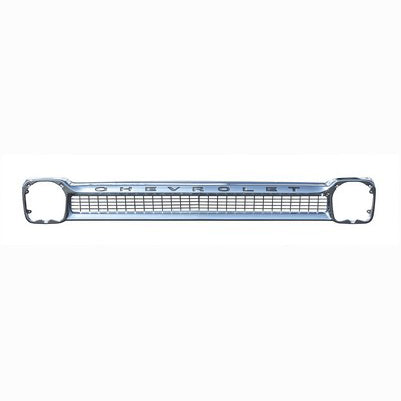Grille Assembly - Chrome with -CHEVROLET- Letters - 64-66 Chevy C/K Pickup
