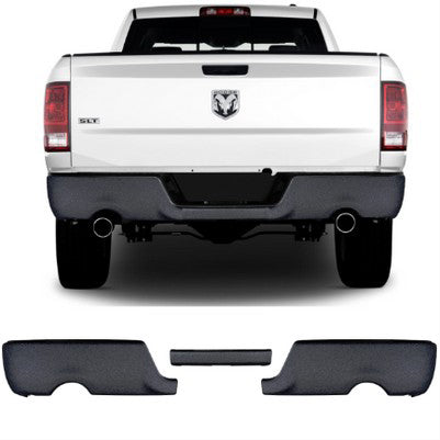 2009-18 Ram Rear BumperShellz, Gloss Black, dual exhaust, w/o sensor holes