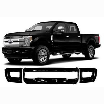 2017-19 F250/F350 Front Bumper Shellz, 3 pc set, with Fog Lamps, Matte Black
