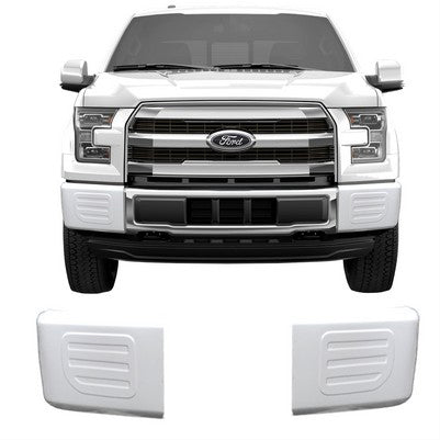 2015-17 F150 Front BumperShellz (Side Covers)- Gloss White, w/o Fog Lamps