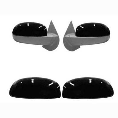 2007-13 Silverado/Sierra Mirror Cap Overlays (w/o tow mirrors) Armor Coated (Bed Lined ABS)