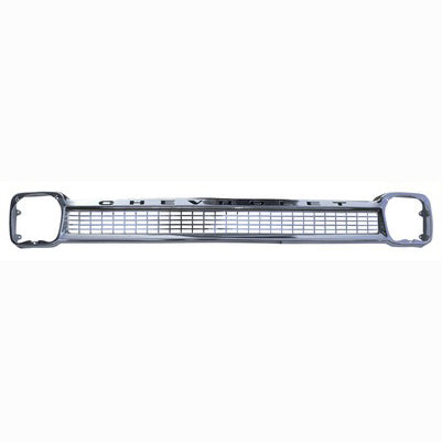 64-66 CHEVROLET TRUCK, SUBURBAN AND PANEL TRUCK ANODIZED ALUMINUM GRILLE, GM LICENSED, WITH EMBOSSED LETTERS